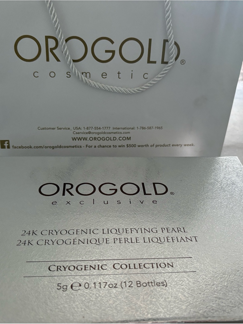 OROGOLD 24K Cryogenic Liquefying Pearl Serum - Silver
